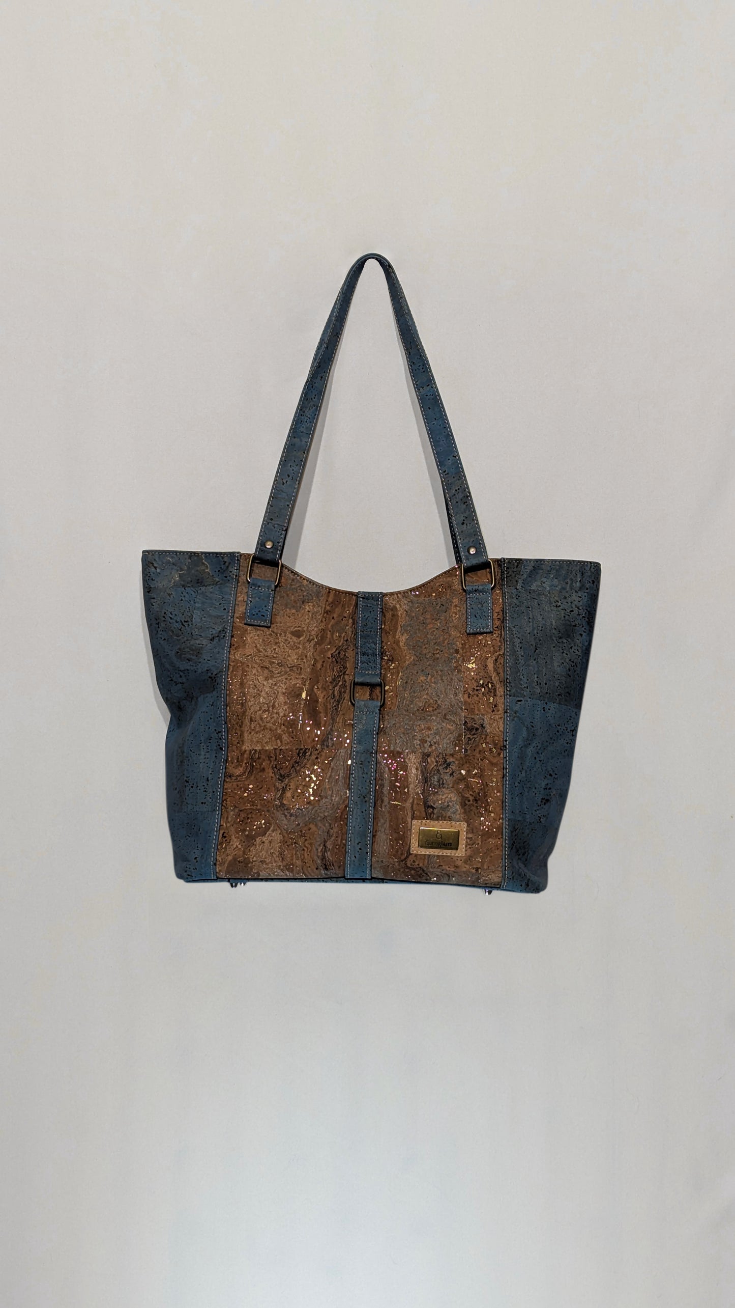 Midnight Elegance Cork Tote Bag