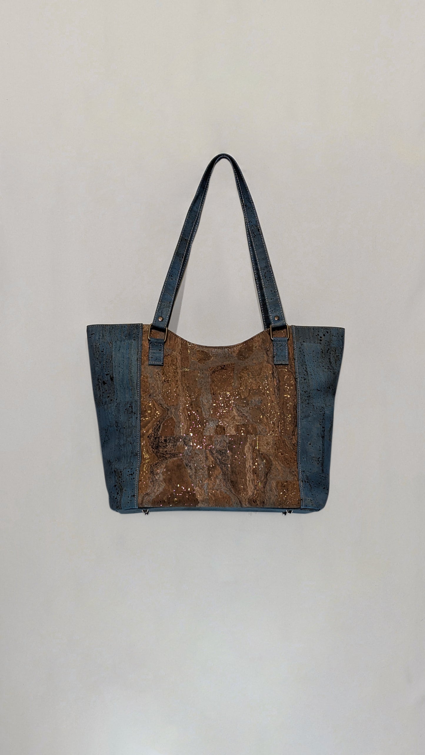 Midnight Elegance Cork Tote Bag