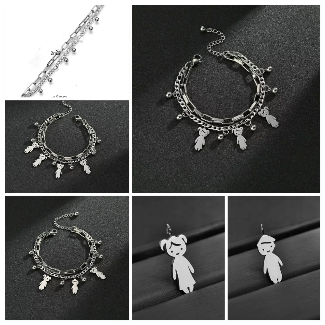 Stainless Steel Bracelet with Kids