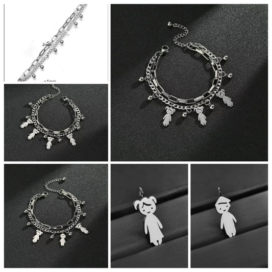 Stainless Steel Bracelet with Kids