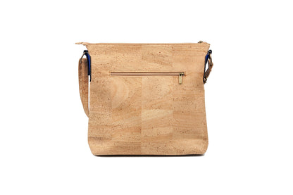 Floral Harmony Crossbody – Natural & Royal Blue