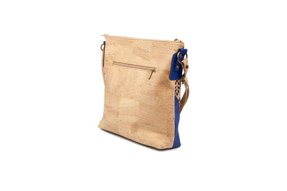 Floral Harmony Crossbody – Natural & Royal Blue