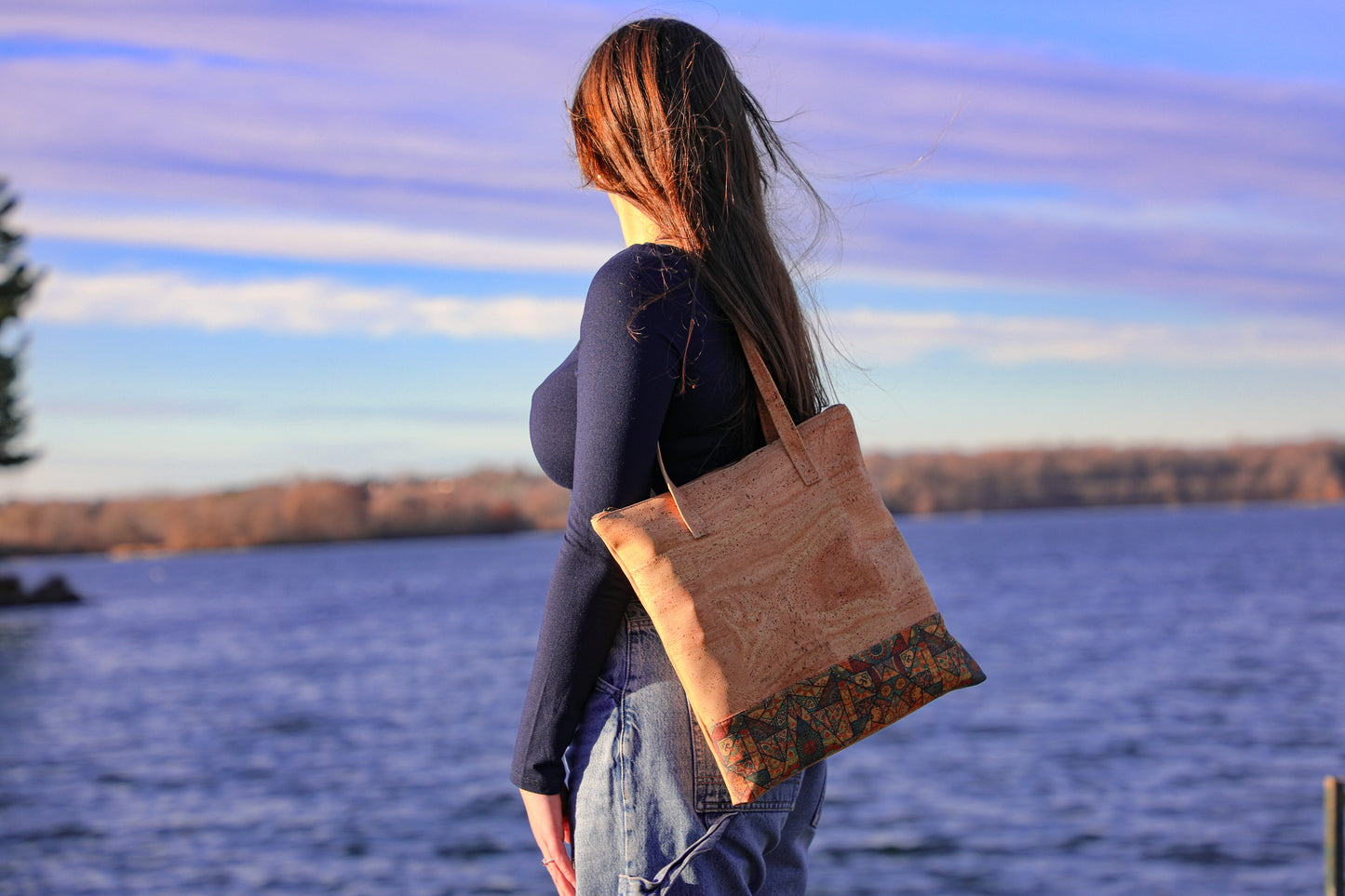 Cork Tote with Artistic Flair