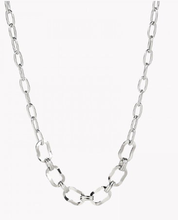 Steel necklace texture