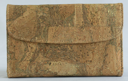 Earthy-Gold marble large women's wallet