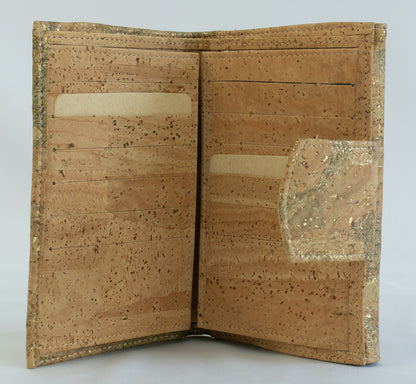 Earthy-Gold marble large women's wallet