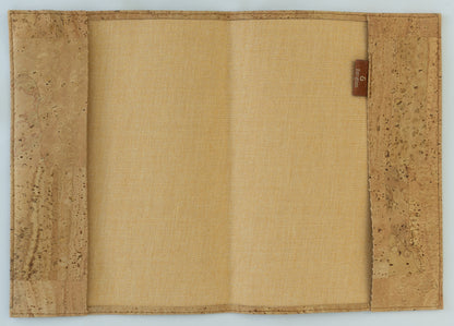 Natural cork book cover
