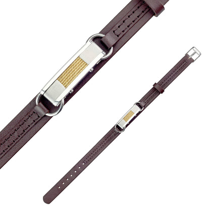 Stainless Steel Bracelet with Gold Wires