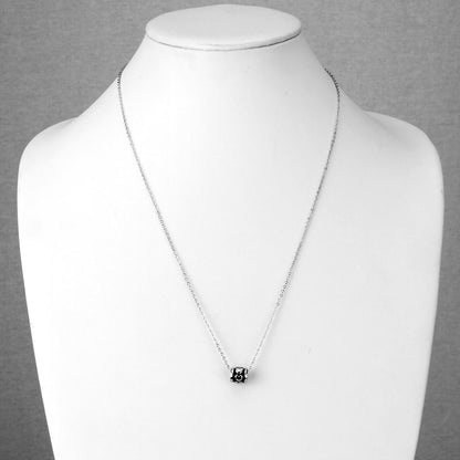 Shiny Hearts on Black with Chain