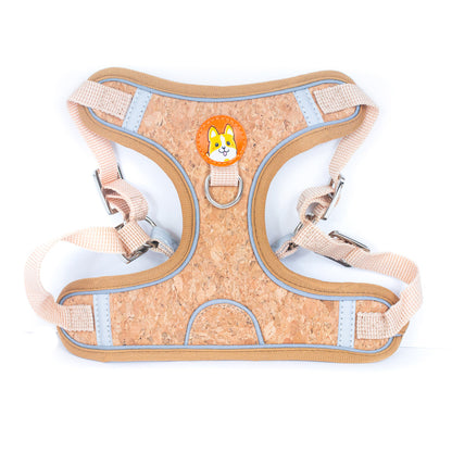 Cork Dog Harness & Leash Set For Small Dogs