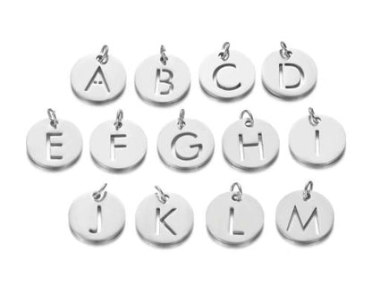 Stainless Steel Alphabet pendant (necklace included)