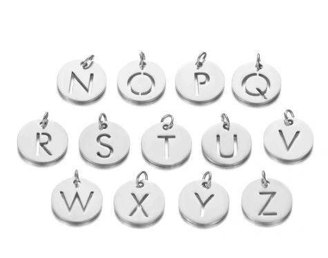 Stainless Steel Alphabet pendant (necklace included)