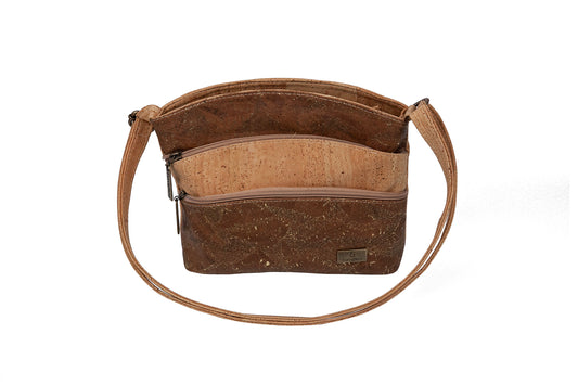 Two-Tone Cork Crossbody Bag