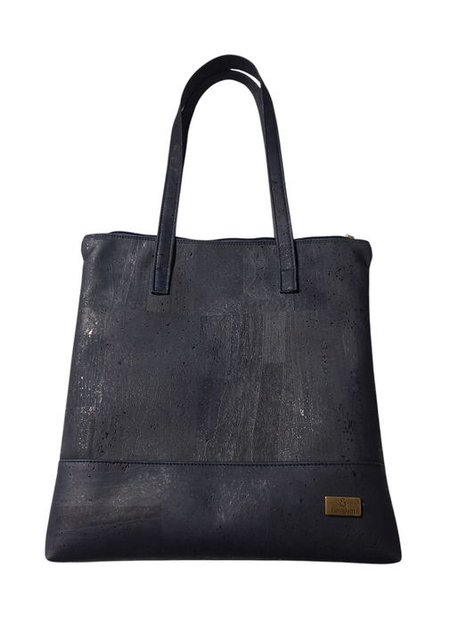 Elegant Navy Cork Tote Bag
