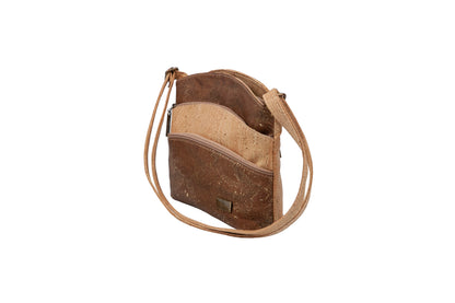 Two-Tone Cork Crossbody Bag