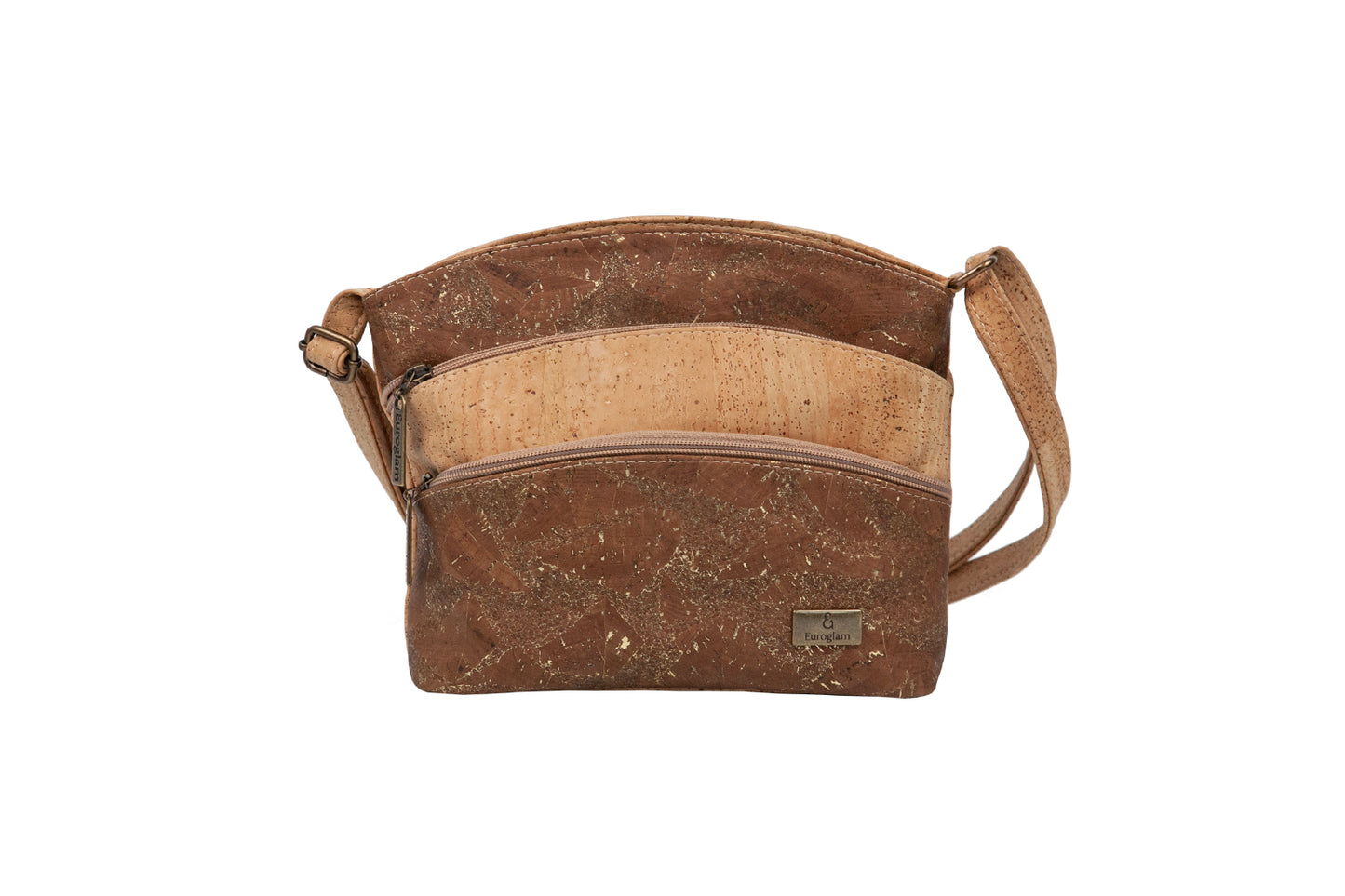 Two-Tone Cork Crossbody Bag