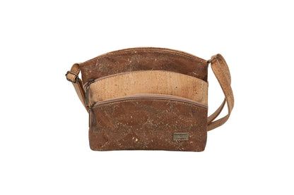 Two-Tone Cork Crossbody Bag