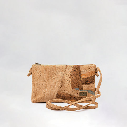 Cork Single zipper Crossbody