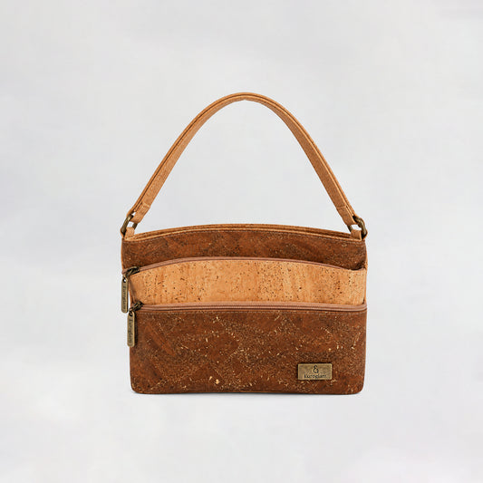 Two-Tone Cork Crossbody Bag