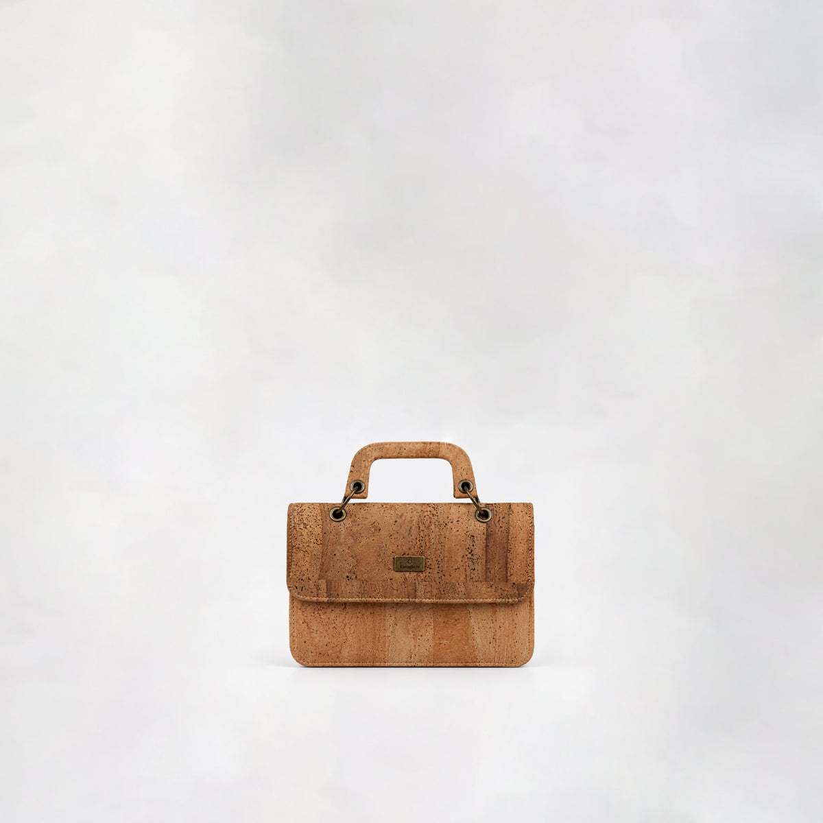 Classic Natural Cork Top-Handle Mini Bag