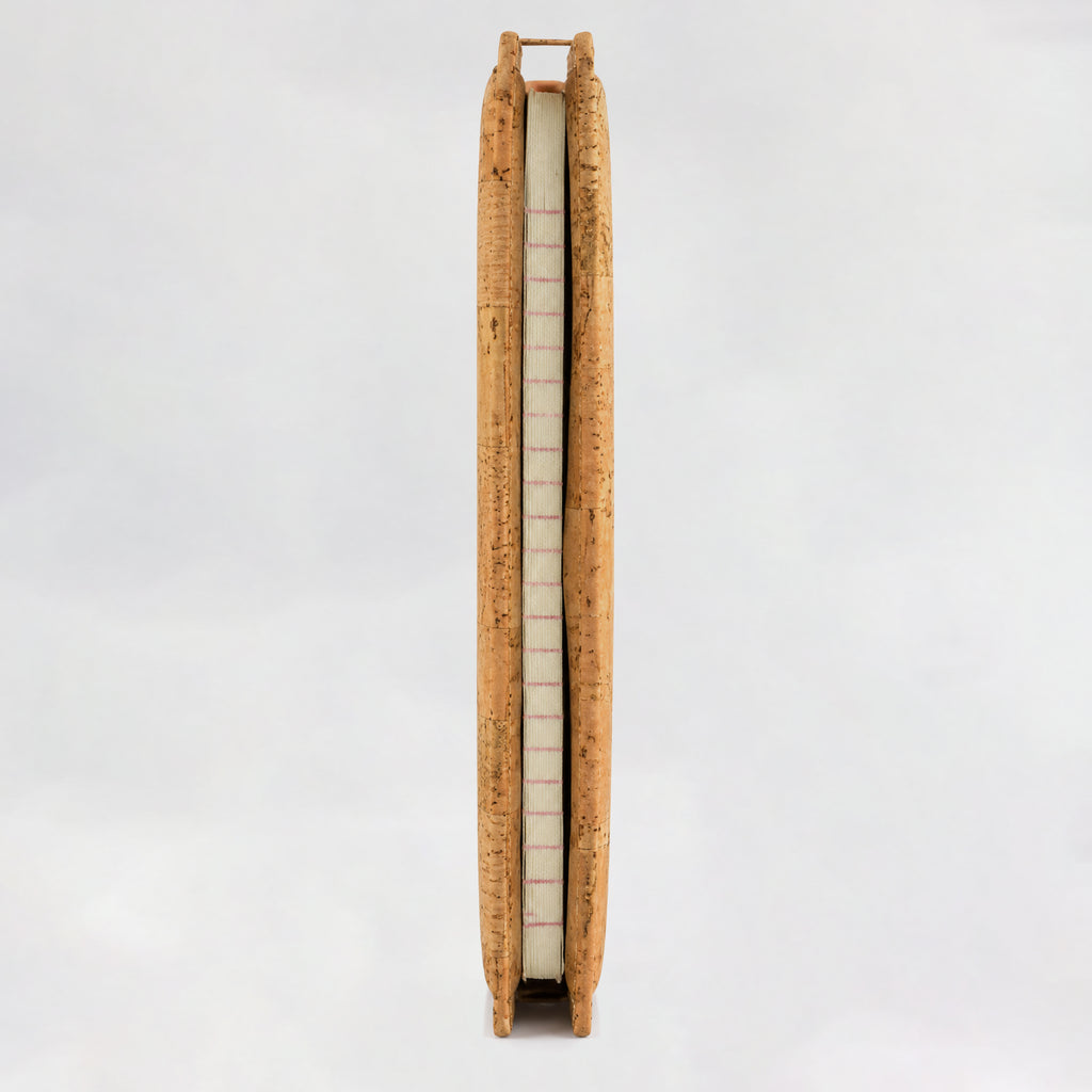 Natural cork book cover